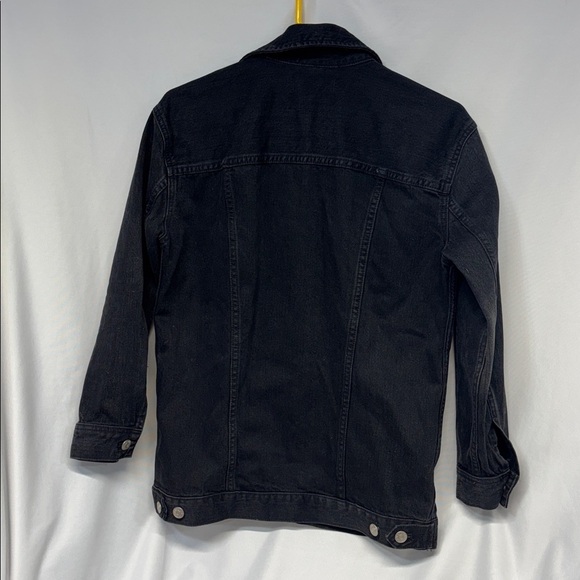 Madewell The Oversized Trucker Jean Jacket in Washed Black XXS - Picture 7 of 12